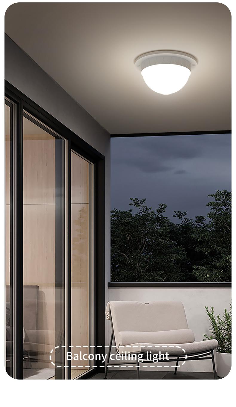 Smart LED Voice-Controlled Light, Public Hallway Corridor Home Radar High Sensitivity Sound-Light Sensor Integrated Lamp