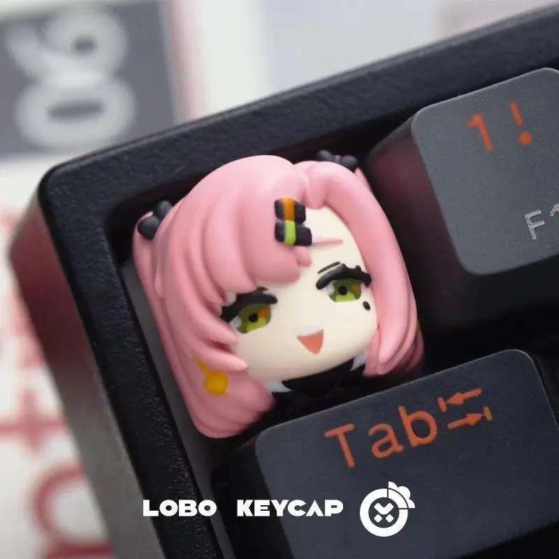 Lobo Keycap Zenless Zone Zero Ellen Joe 3d Stereo Keycap Esc Replace Key Cartoon Anime Resin Keyboard Decoration Gift For Gamers