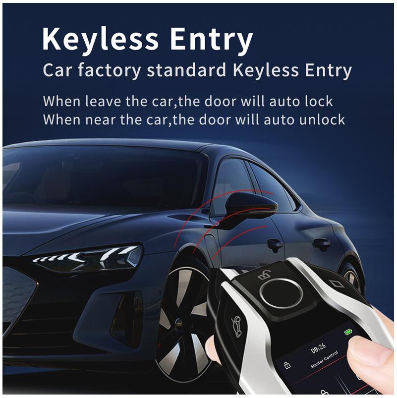 Joysync Smart Car Key LCD Screen with Remote Keyless Entry  2" HD Touchscreen 12 Languages Supported for Toyota Honda Nissan Car Trunk
