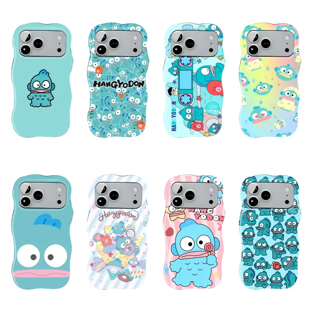 Hangyodon Cute Cartoon Phone Case, Blue Character Kawaii Graphic Cover, Colorful Pattern Protective Case for Anime Fans, Trendy Aesthetic Gift for Girls, Compatible with iPhone 11–17 Pro Max/Plus series and Samsung Galaxy S23–S26 series.
