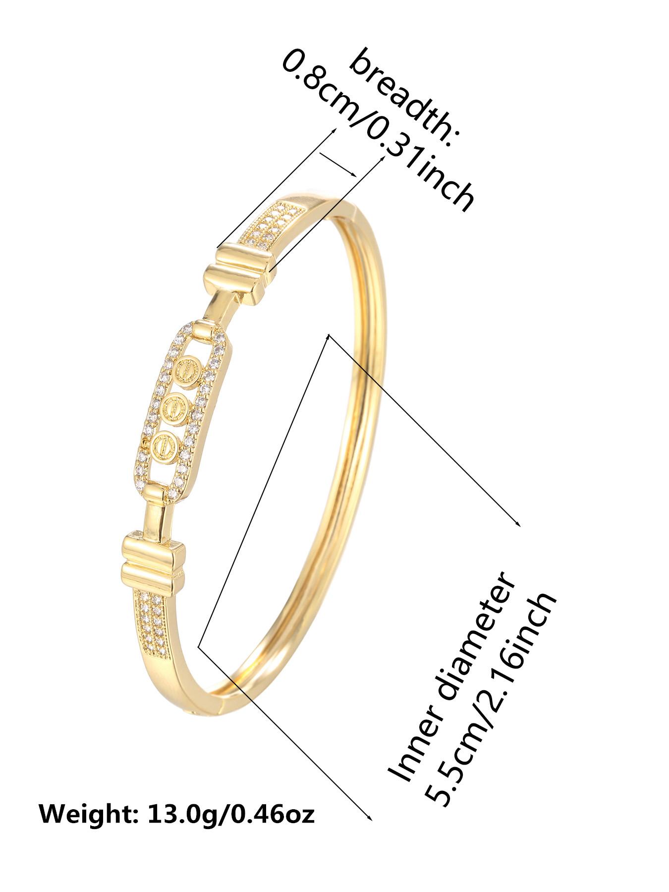 S925 Sterling Silver Rhinestone Decor Bangle Bracelet, Fashionable Hollow Out Design Bangle for Women, Trendy All-match & Exquisite Jewelry for Birthday Gift