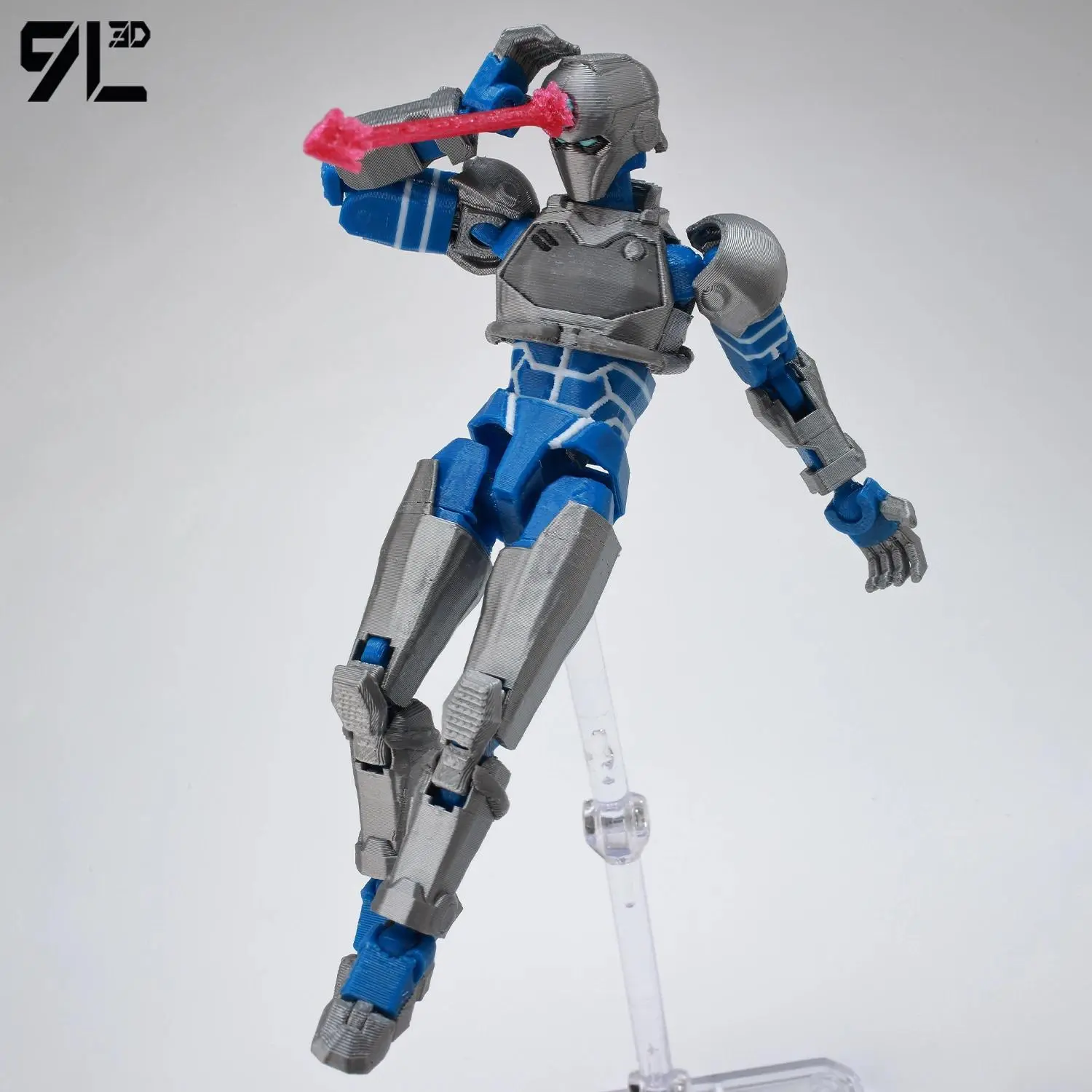 9L3D Printed Tech Jacket Articulated Titan13 T13 Action Figure Superhero Toy, 13-15cm Tall, 30+ Articulation Points, Multi-Jointed Shapeshift Design, Home Decor Cardboard Cutout Accessory, Collectible for Ages 6+ (14cm/5.5in)