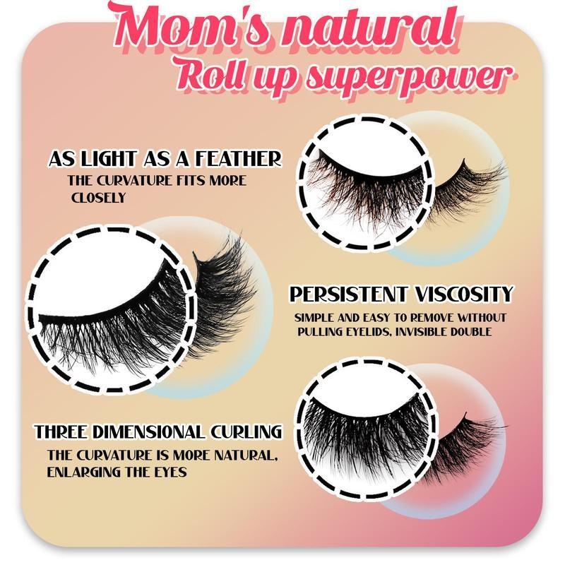 Fluffy Wispy False Eyelashes, 10 Pairs Cat-Eye Strip Lashes Natural Curly Faux Mink Eyelashes, 3D Effect Reusable Eyelash Extensions, Lightweight Volumized Eye Makeup Tool for All Season Daily Party Wedding Makeup, Beginner-Friendly False Lashes