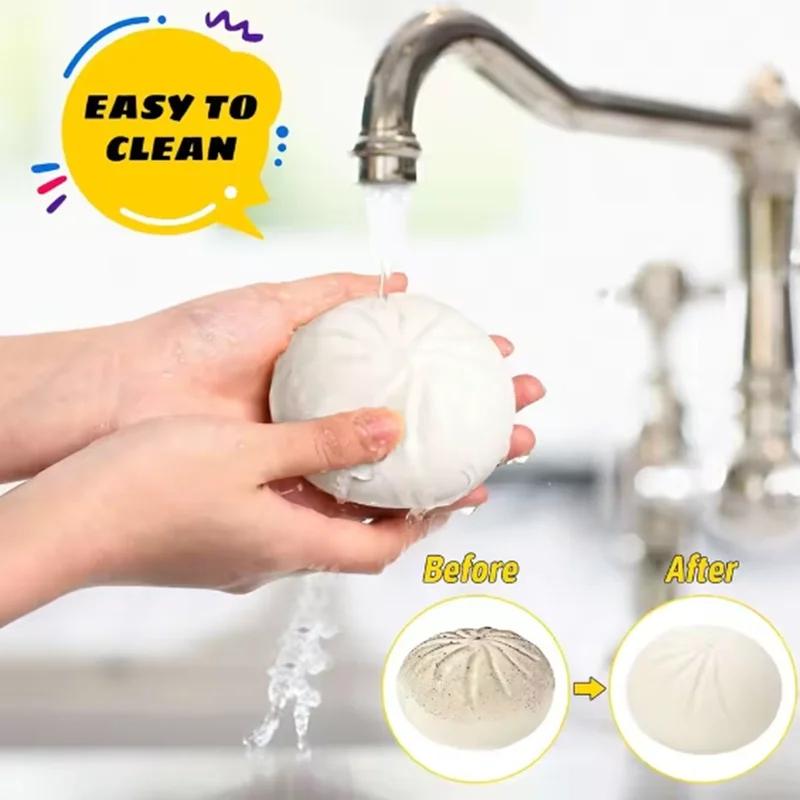 New Colorful Dumpling Squishes Stress Ball Fidget Sensory Toy Simulation Food Squishies Bun with Steamer Squeeze Dough Ball Gift