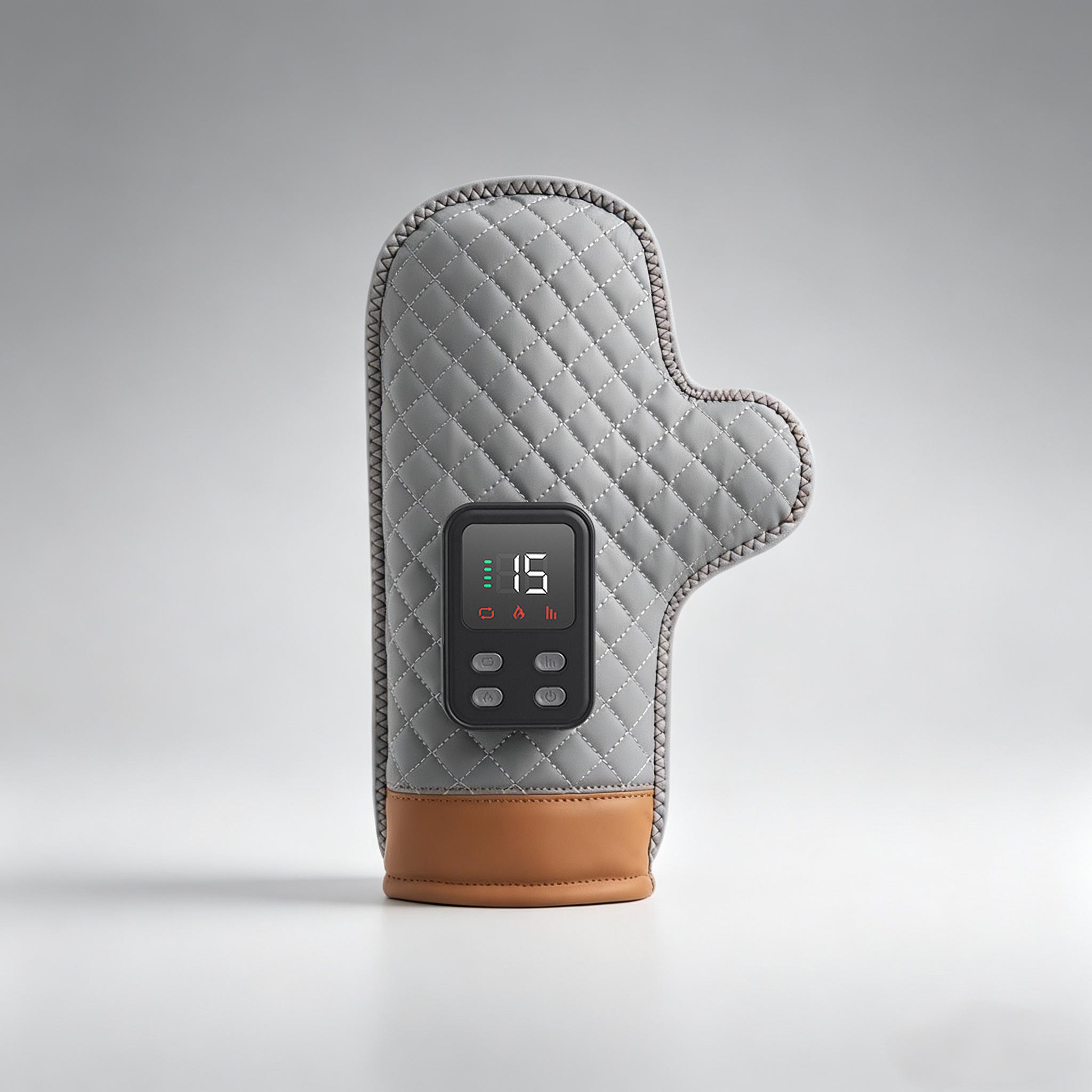 Rechargeable Portable Hand Massager, Combines Air Pressure, Heat Therapy, and Vibration, Electric Vibrating Massage Device for Finger Joints, Home Use