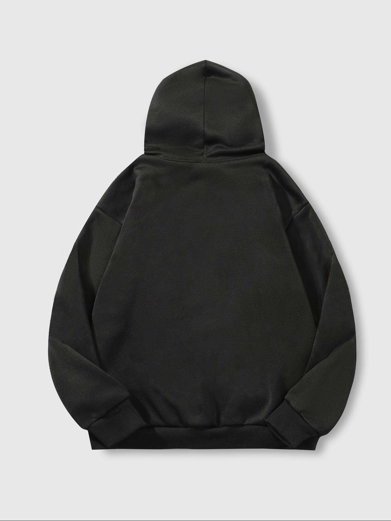 TikTok Trending Christian Streetwear Set, Black Long Fitted Hoodie & Pants with Cross Graphic Print, Perfect for Black Friday & Cyber Monday Deals, Ideal for Faith - Based Outfits During TikTok Shop Black Friday Sales and Christmas Gift Ideas