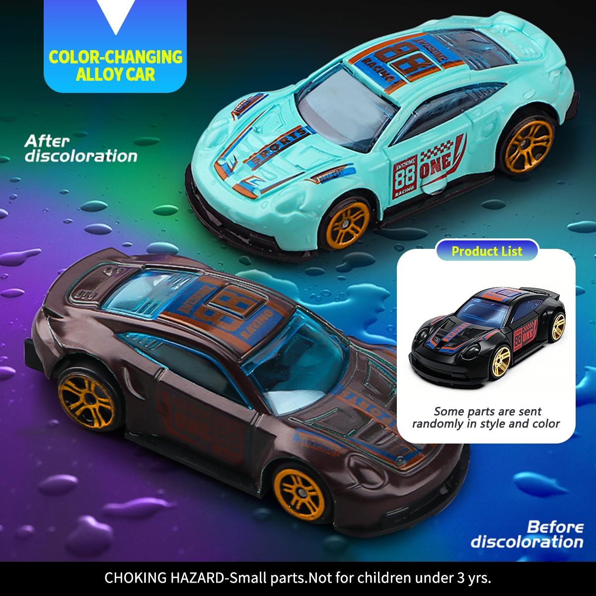 Uinle Baby Mini Alloy Color-Changing Car 1:64 Temperature-Sensitive Toy, Portable Kids Plaything for Boys, Best Birthday Gift for Ages 3+