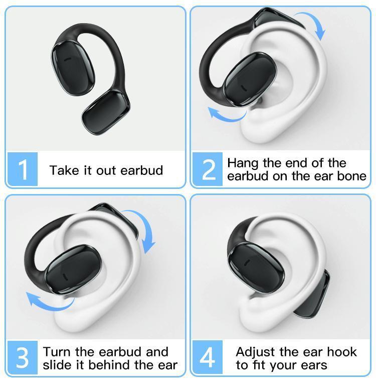 ZIHNIC S11 AITranslation Earbuds, Open-Ear Bluetooth 5.4 Headphones with Real-Time Voice Translator via App, IPX5 Waterproof, HiFi Stereo Sound,Wireless Earphones with Charging Case, Comfortable Design for Music, Sports, and Travel – Blue Audio Electronic