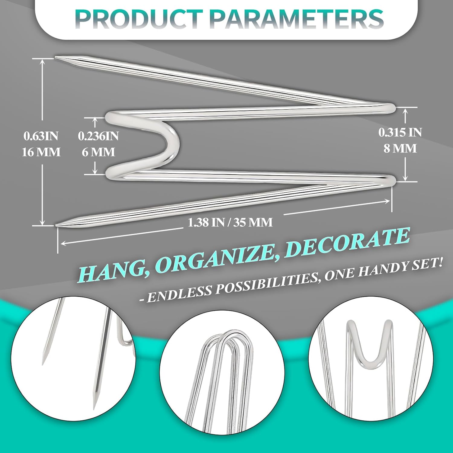 Cubicle Hooks - 40 count  Fabric Panel Wall Hook with Clear Storage Box, Cubicle Frame Picture Hanger & Cubical Wall Hooks for Office  School Decor & DIY Parties Interior Exterior (40)