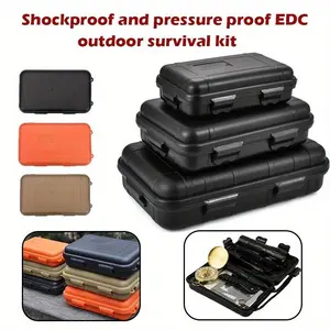 1pc Outdoor Plastic Waterproof Sealed Survival Box Container Camping Outdoor Travel Storage Box Survival Tools