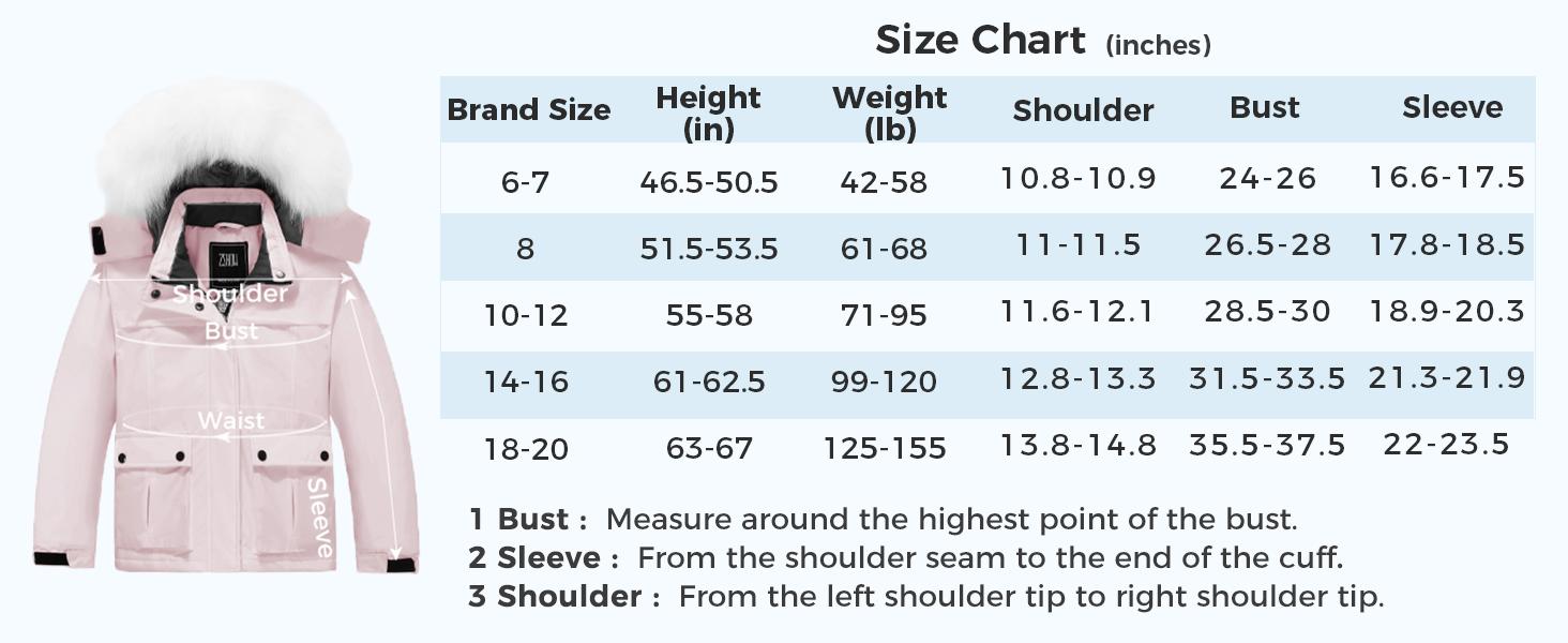 Kids' Waterproof Ski Jacket Warm Fleece Lined Thick Padded Winter Coat Kids' Waterproof Ski Jacket Warm Fleece Lined Thick Padded Winter Coat