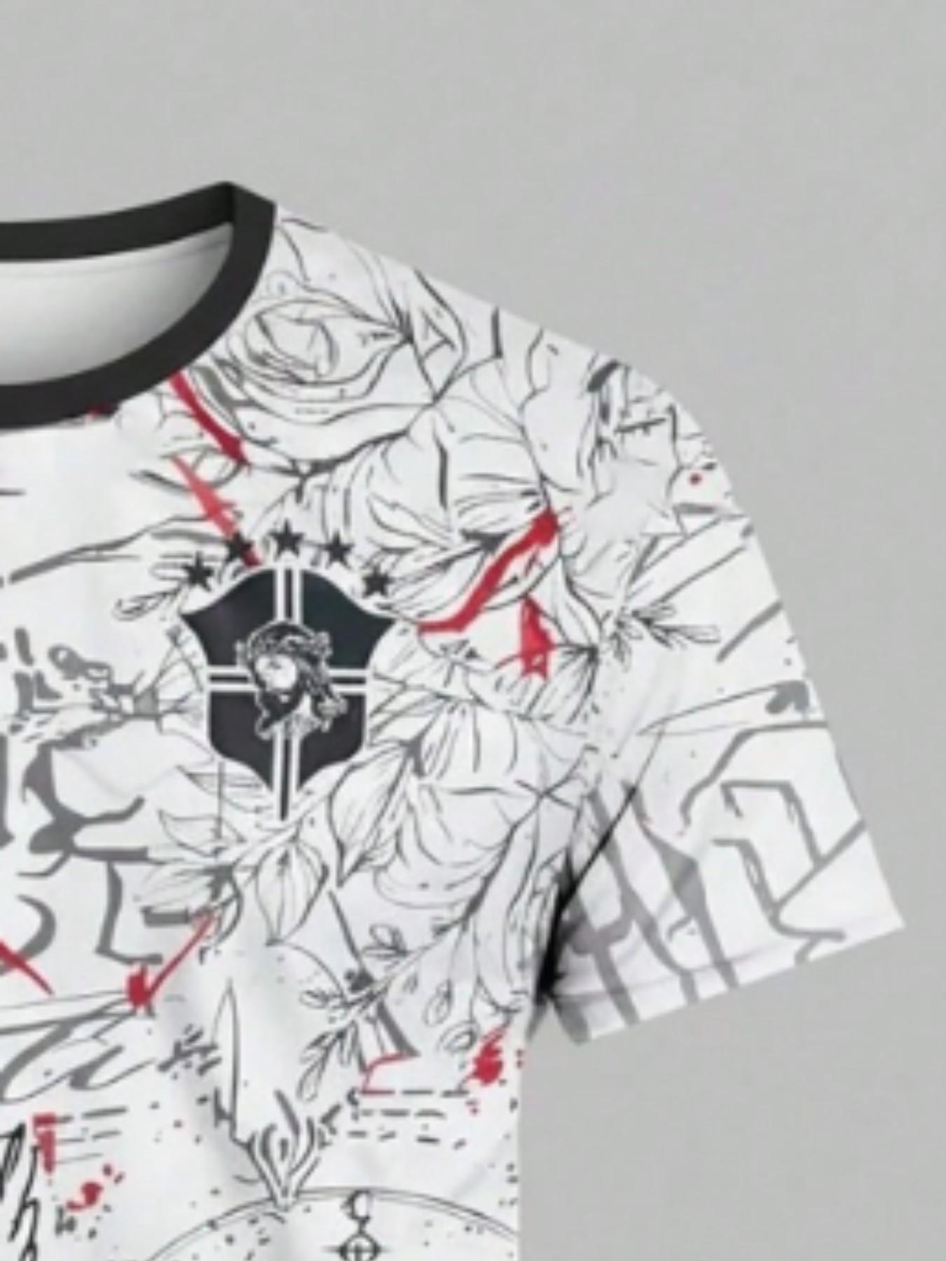 Brazilian Style Men's Soccer Jersey, Comfortable Sporty T-Shirt, All over Print, Slim Fit, Breathable Material, Ideal for Training and Parties