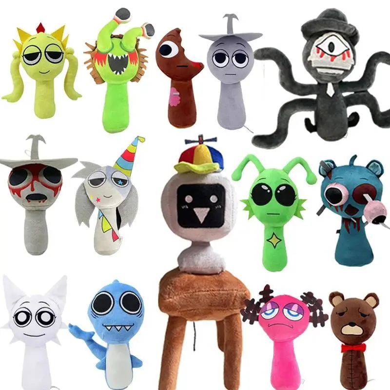 2026 New hot item */ Sprunki Plush Toys Game Plush Sprunki  Plush Doll Sprunki Game Cartoon Kid Birthday Gifts Stuffed Dolls Christmas Gift