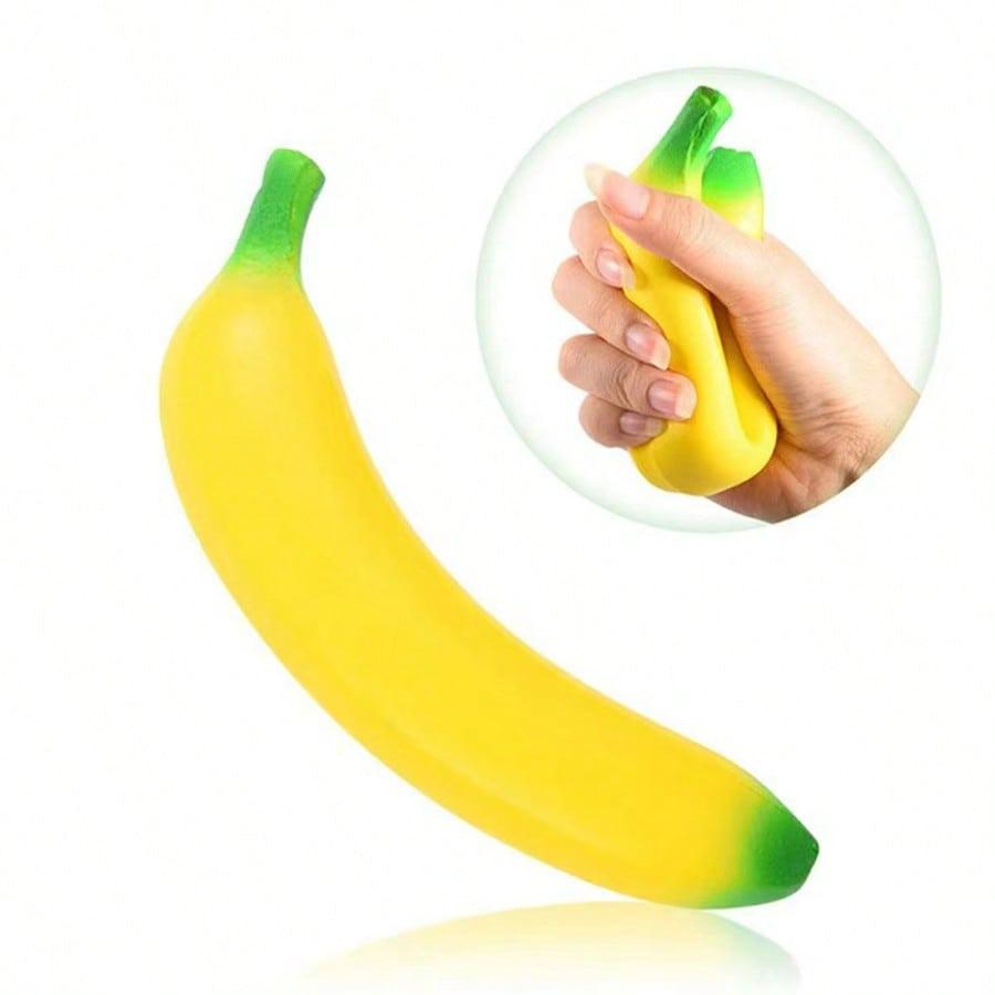 Slow Rebound Realistic Banana, Banana Pulp, Peeled Banana, Anti-Pressure Fruit Shaped Squeeze Toy, Fun, Stress Relief, Gag Toy, Photography Prop, Soft Plush Toy, Interesting Adult Women's Toy, Relieve Hand Sensory, Gift For Women