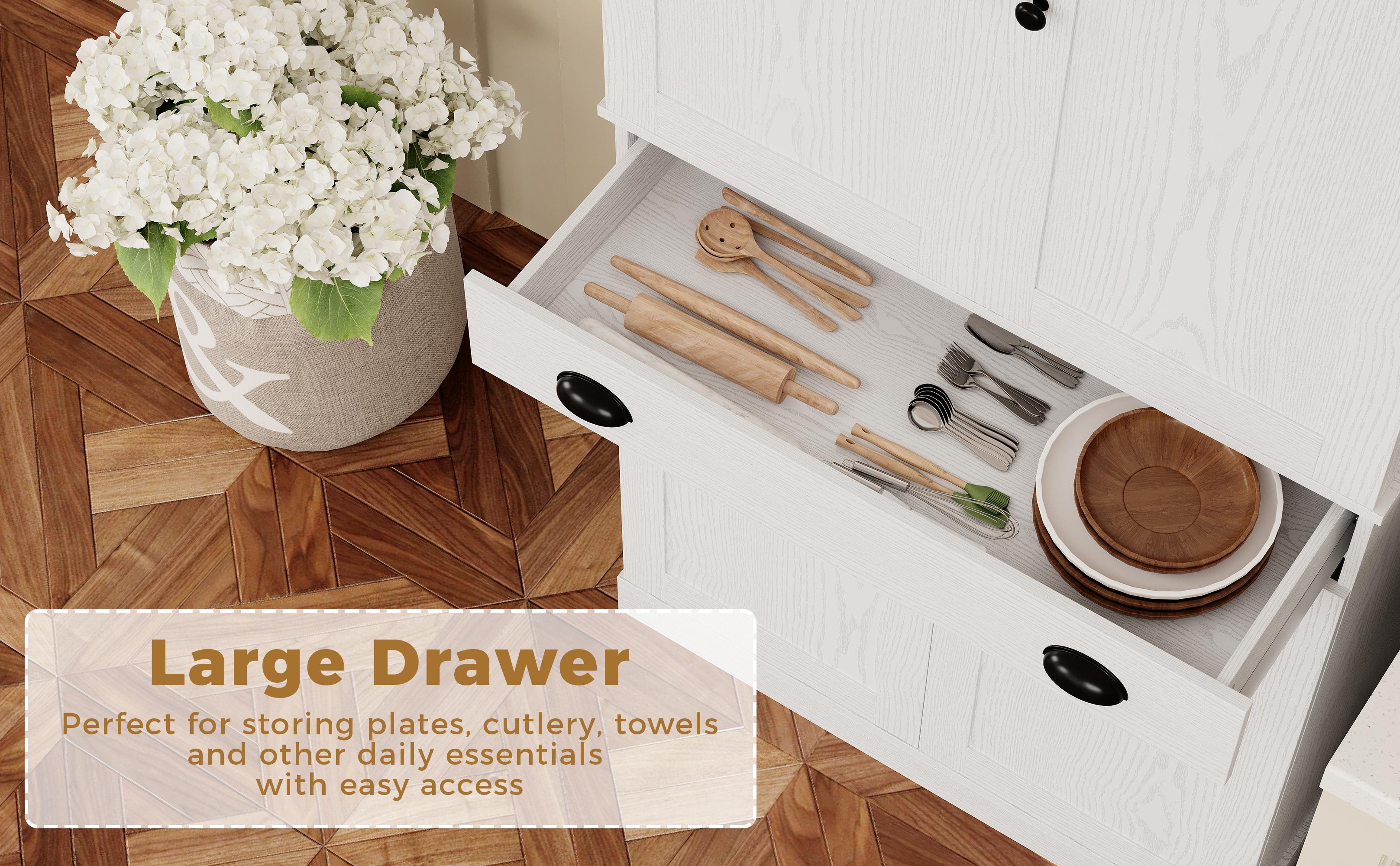 【2 Packages Shipping】IRONCK Kitchen Pantry Cabinet 72" Height, Freestanding Cupboard with Drawer, Sliding Storage Rack, and 6 Hanging Shelves for Dining Room, Laundry 【2 Packages Shipping】IRONCK Kitchen Pantry Cabinet 72" Height, Freestanding Cupboard with Drawer, Sliding Storage Rack, and 6 Hanging Shelves for Dining Room, Laundry