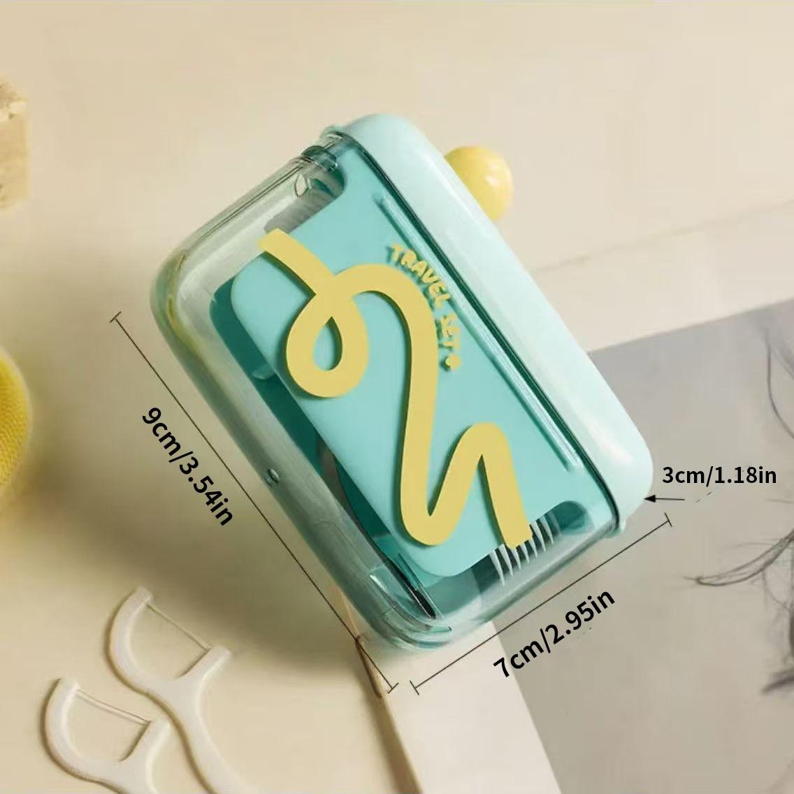 Automatic Floss Dispenser Box, Dental Floss, Multi-Dopamine Design, Portable High-Aesthetic Mini Oral Travel Toothpick Holder, Safe for Outdoor Use