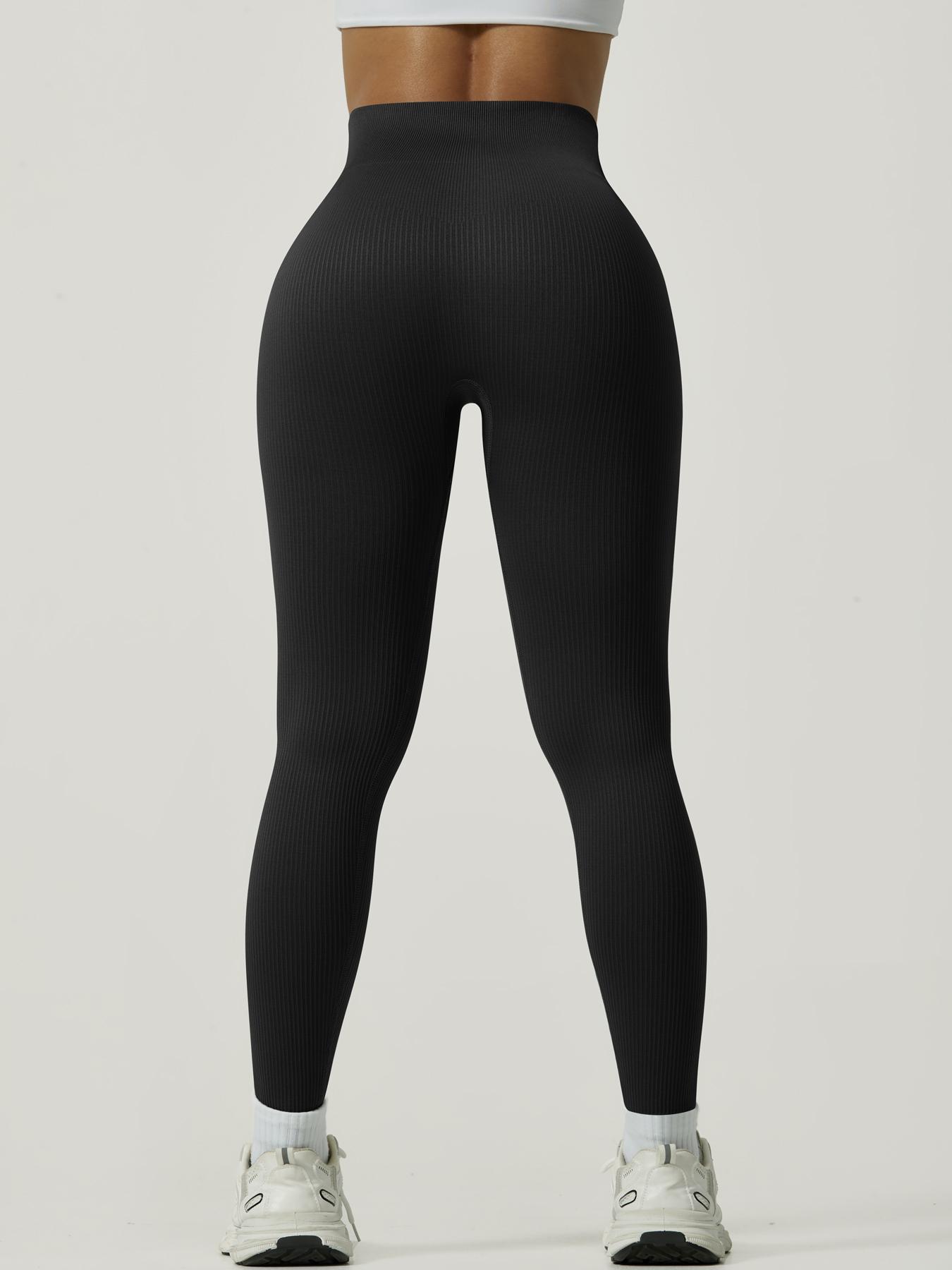 NcmRyu Women's High-Waist Ribbed Leggings - GRS-Certified Buttery-Soft Recycled Fabric Booty-Lifting Activewear yoga pant women Gym Tights Clothes Casual Comfy Sporty