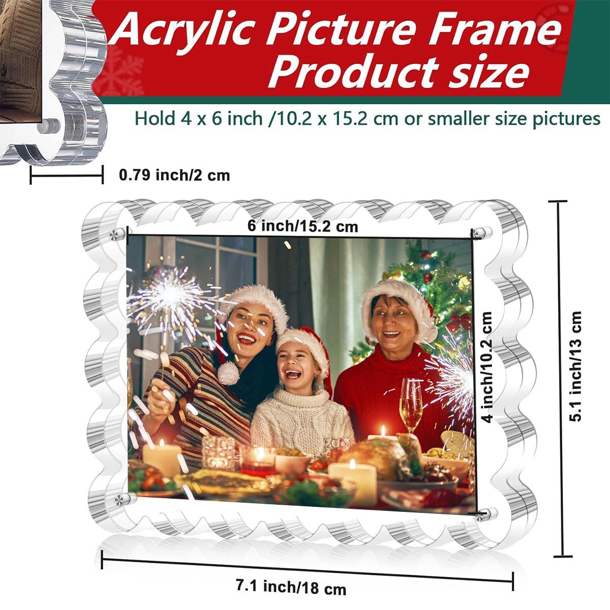 Rectangular Transparent Christmas Frame, Warm Gathering Through Clear Material, Festive Decoration, Holiday Gift Idea