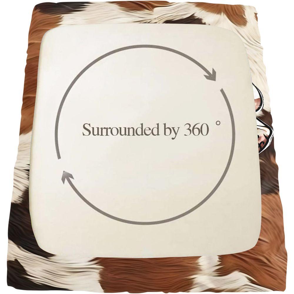 3Pcs Cowhide Pattern Bowtie Fitted Sheet Set, Decorative Bedsheet Sets, Bedroom Decor with Turquoise Stone Accents, Bedding Collection for a Comfortable Sleep Space, Lncludes 1 Fitted Sheet and 2 Coreless Pillowcases