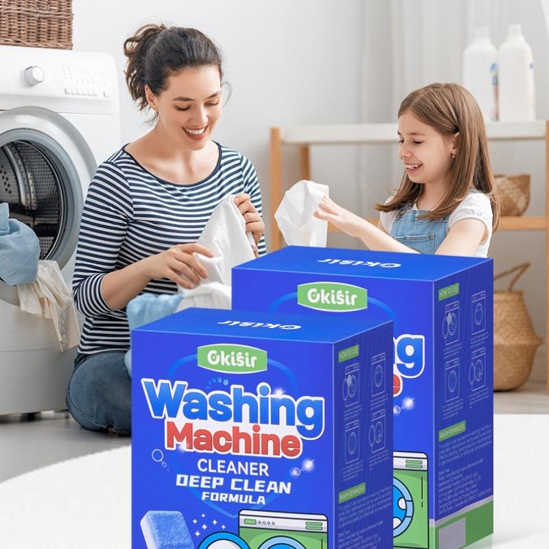 Washing Machine Cleaner, Time-Release Dissolving Technology, Scale Removal & Stain Removal, Solid Detergent, Household Cleaner