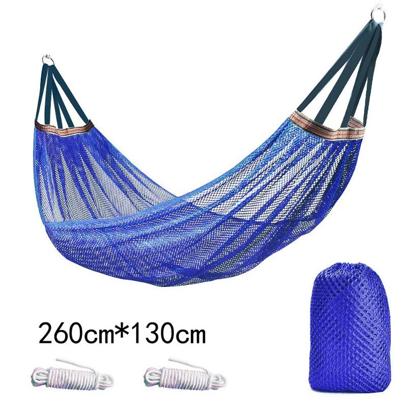 Camping Hammock Outdoor Ice Silk Mesh Swing Bend Stick Anti-rollover Camping Travel Supplies Outdoor Hammock