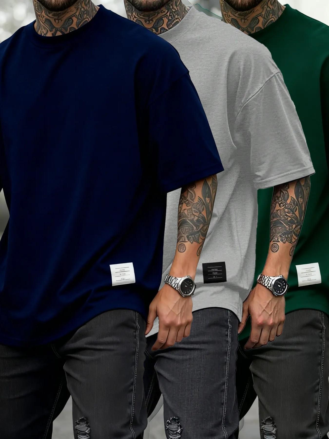 Men's Plus Size Round Neck Short Sleeve Shirt, Ultra Comfortable Everyday Wear, Casual Streetwear Oversized Style, Perfect for Daily Use Men's Plus Size Round Neck Short Sleeve Shirt, Ultra Comfortable Everyday Wear, Casual Streetwear Oversized Style, Perfect for Daily Use