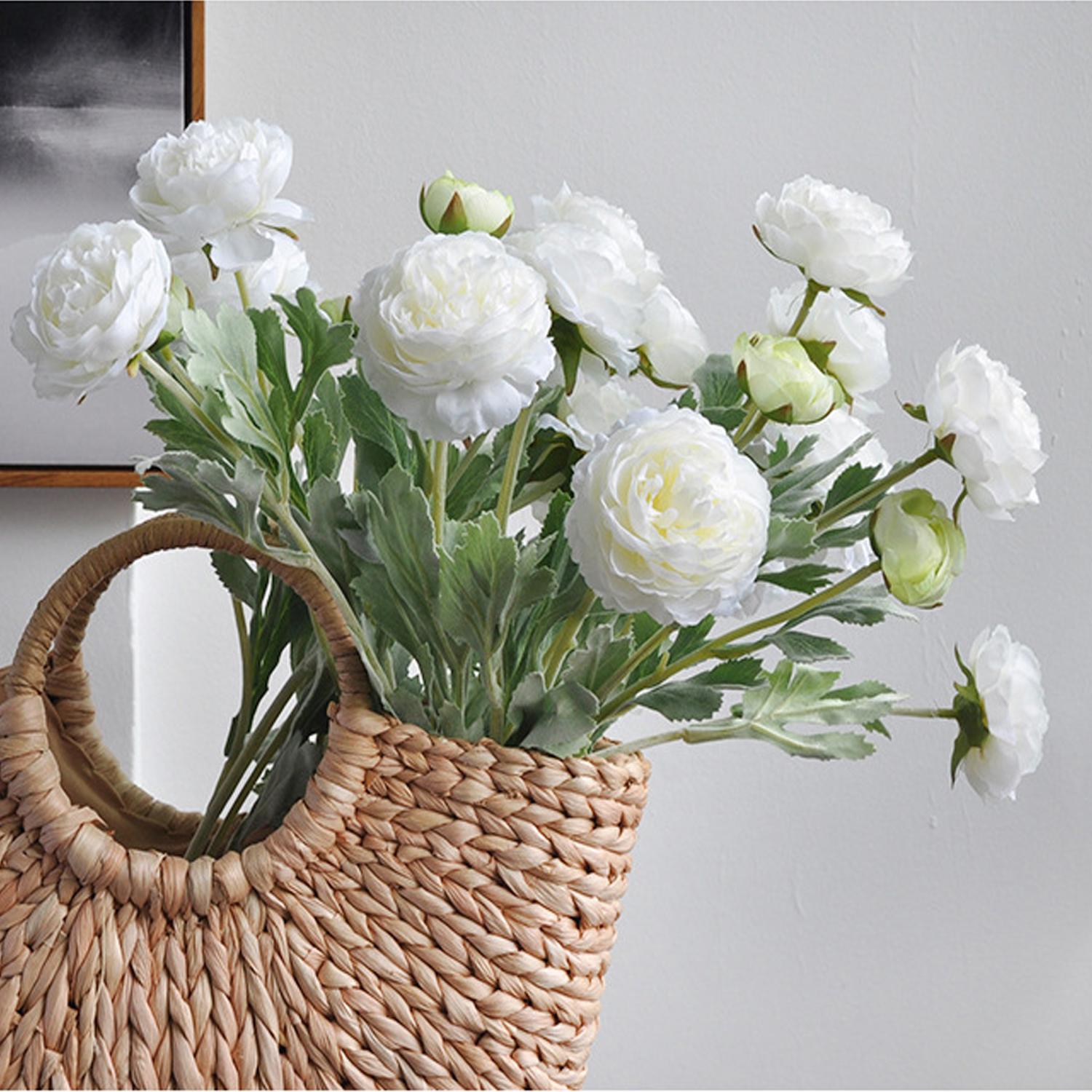 Molilito Peony Bouquet — 20 Stems (≈60 Heads), 50 cm, Bendable Stems for Wedding & Home Décor (Vase Not Included)