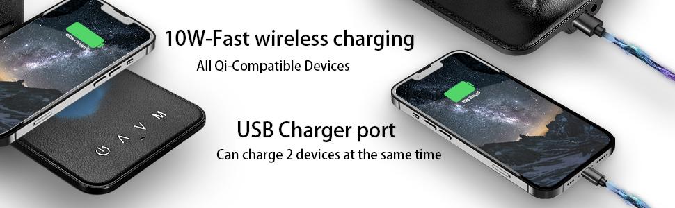 Desk lamp,LED Lamp with Wireless Charger,USB Charger Port,Touch Control,3 Color Modes,5 Brightness Levels,Eye-Protecting Table Lamp,Led Lights for Bedroom,Home,Office,Black