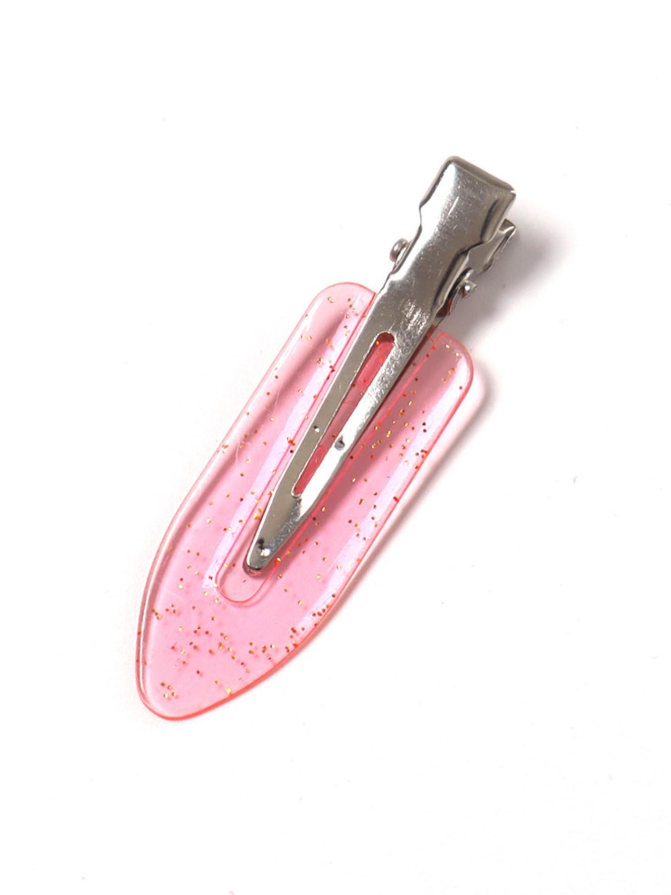 8pcs Cream Gel Candy Color Hair Clips, Transparent Dot DIY Handmade Straight Clip, No Trace Glitter Invisible Hair Clip, Student Fringe Clip, All Seasons Casual Style