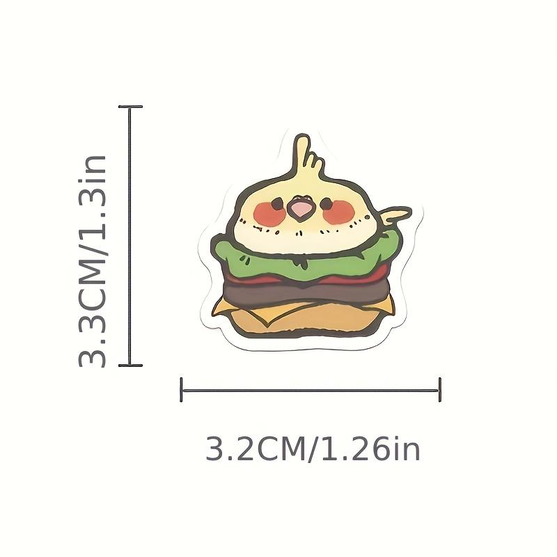 100pcs Food Parrot Stickers, Creative Snack Decoration, Fun Food Art Stickers, Perfect for Parties & Events, Unique Gift Idea