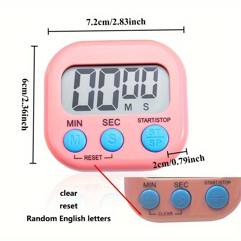 1 piece, multi-function electronic timer, magnetic digital timer, Digital adjustable timer, LCD display, bell/mute switch countdown timer, used in breaks, cooking, gyms, timer gifts, kitchen accessories