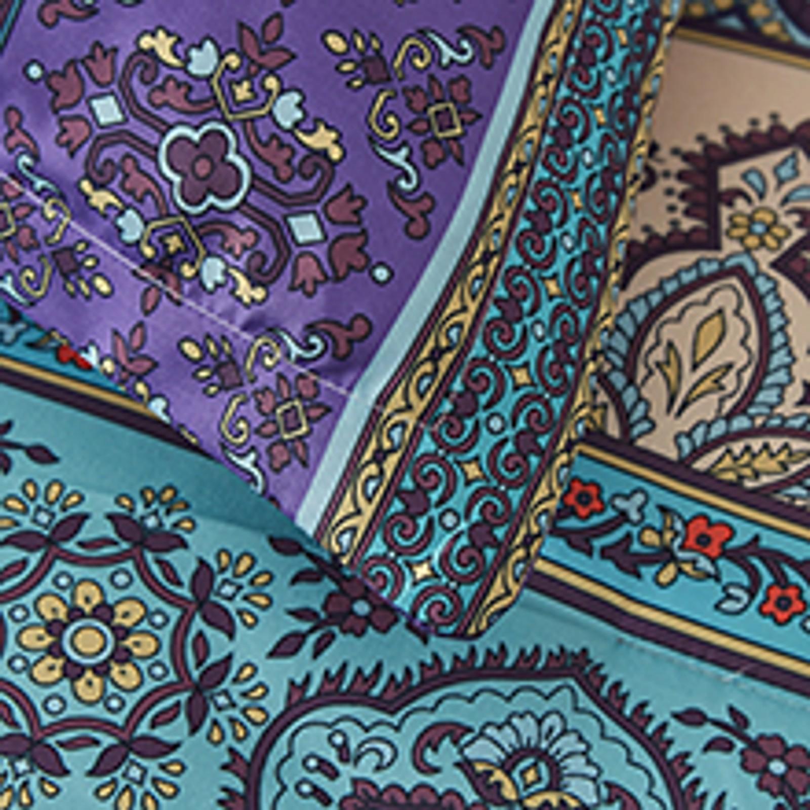 Boho Comforter Set Queen Size 8 Piece Bed in a Bag Bohemian Striped Bedding Quilt Set Aqua Paisley Floral Comforter and Sheet Set,Soft Microfiber Complete Bedding Sets for All Season