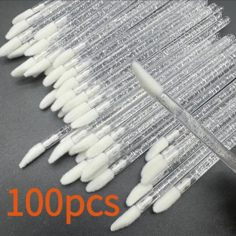 100pcs makeup tool disposable lip brush multifunctional crystal rod stick lipstick brush lip brush makeup tool