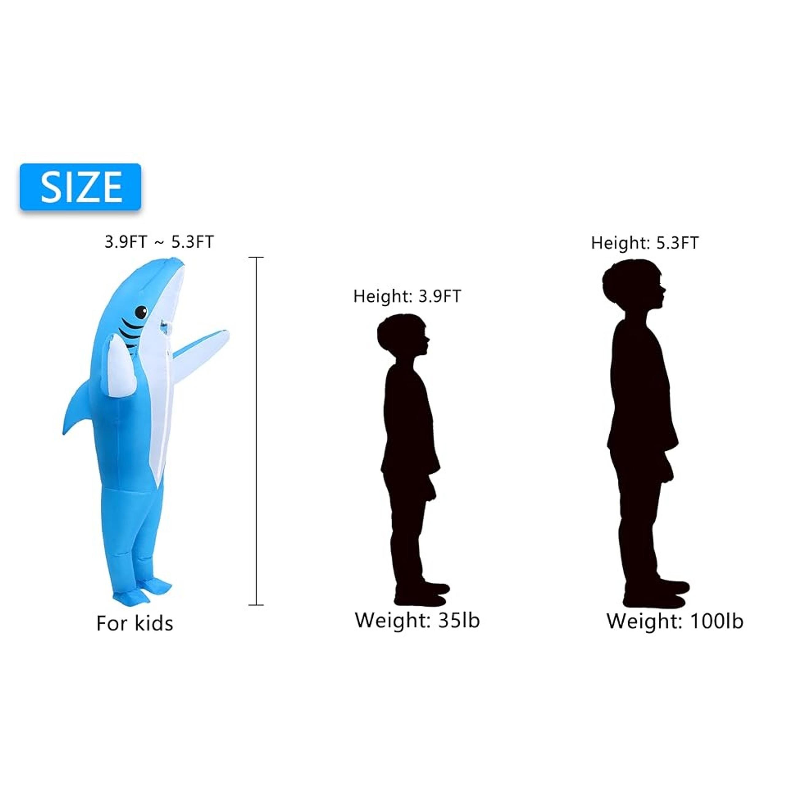 Inflatable Shark Costume for Adults & Kids | Funny Blow-Up Halloween Cosplay Costume for Men & Women(Gift) Inflatable Shark Costume for Adults & Kids | Funny Blow-Up Halloween Cosplay Costume for Men & Women(Gift)