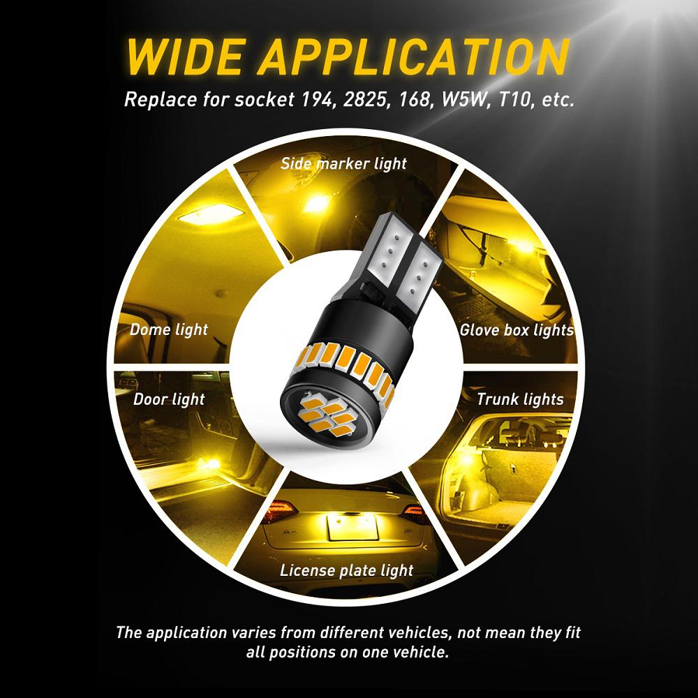 AUXITO 10x 194 LED Light Bulb 6000K White 168 2825 W5W T10 Wedge 24-SMD 3014 Chipse AUXITO 10x 194 LED Light Bulb 6000K White 168 2825 W5W T10 Wedge 24-SMD 3014 Chipse