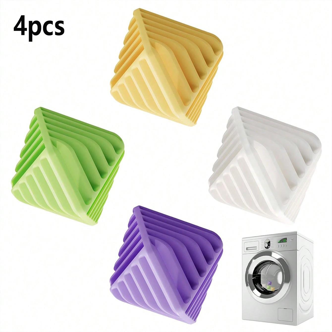 4 Reusable Anti-Shrink Laundry Balls, Ideal for Dryer, Bathroom, Home, Travel, Apartment, Hotel, Durable and Effective