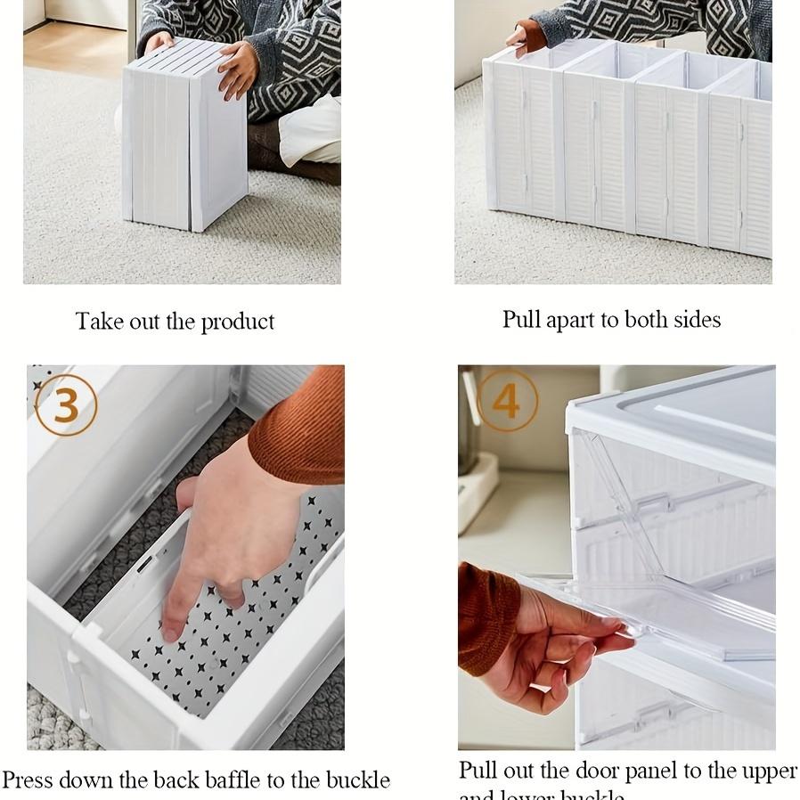 Stackable shoe storage box set, featuring front-opening waterproof transparent plastic storage boxes for easy access, perfect for wardrobes and entryways, shoe storage boxes