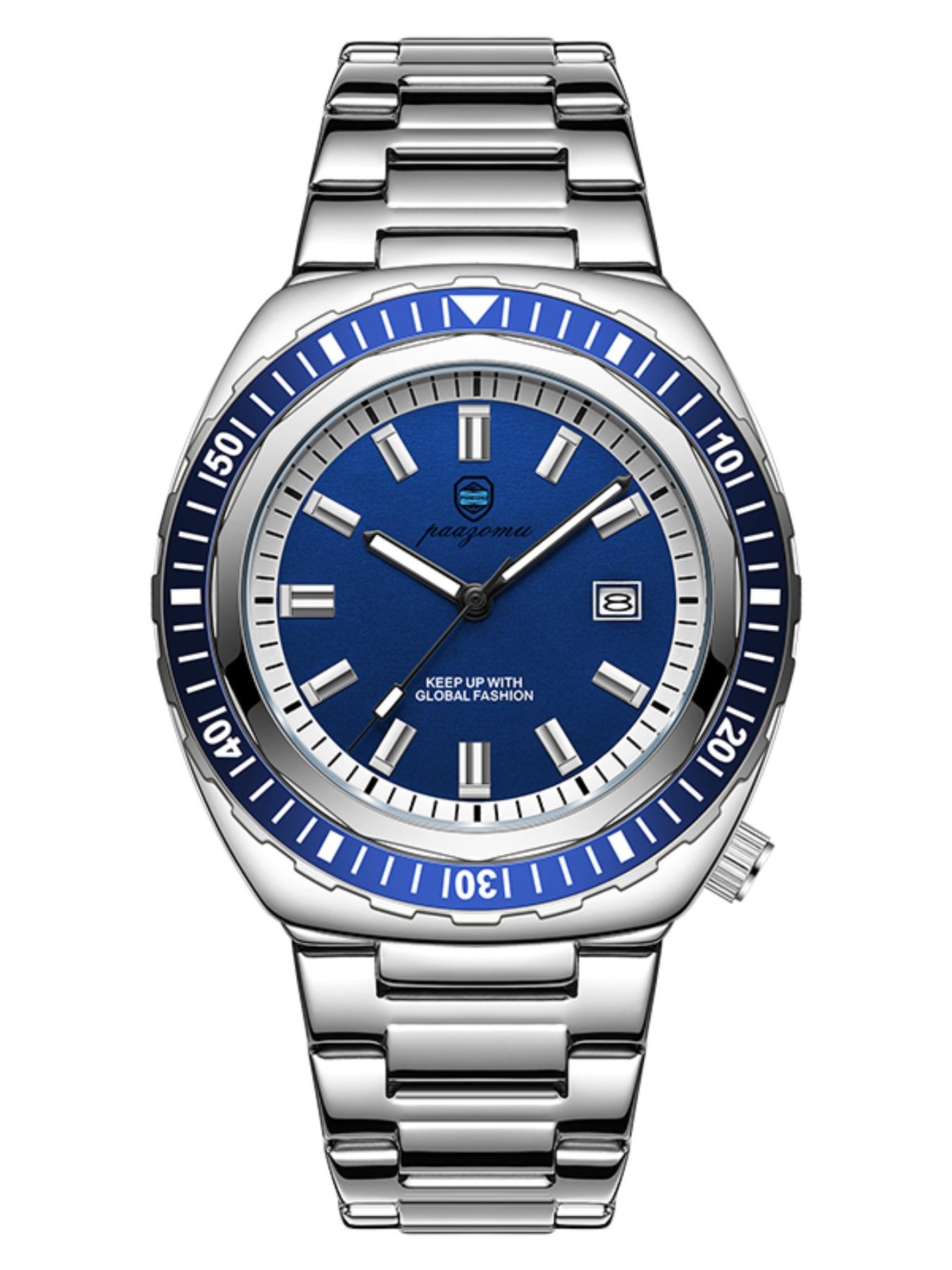 Paazomu 2026 Men's Watch, Original Fashion Business Brand, Waterproof Quartz Wrist Watch, Sport Clock, Automatic Date Watch, Male Reloj