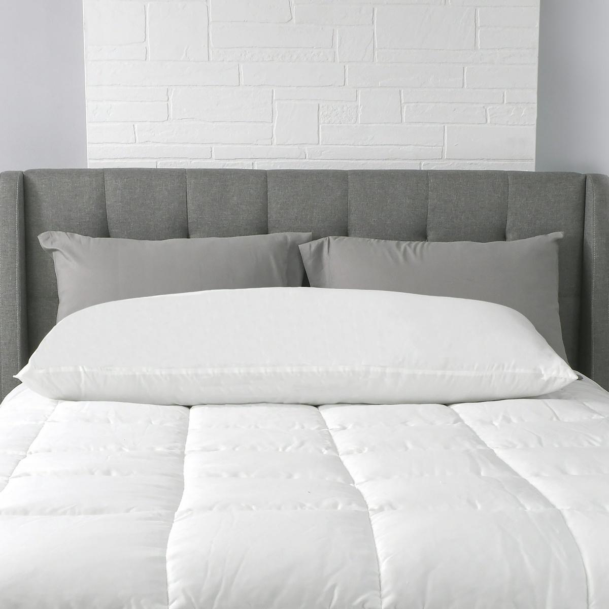 Cotton Body Pillow, Medium, Machine washable and dryable, 100% breathable cotton cover with hypoallergenic fiber fill, 20" x 54"