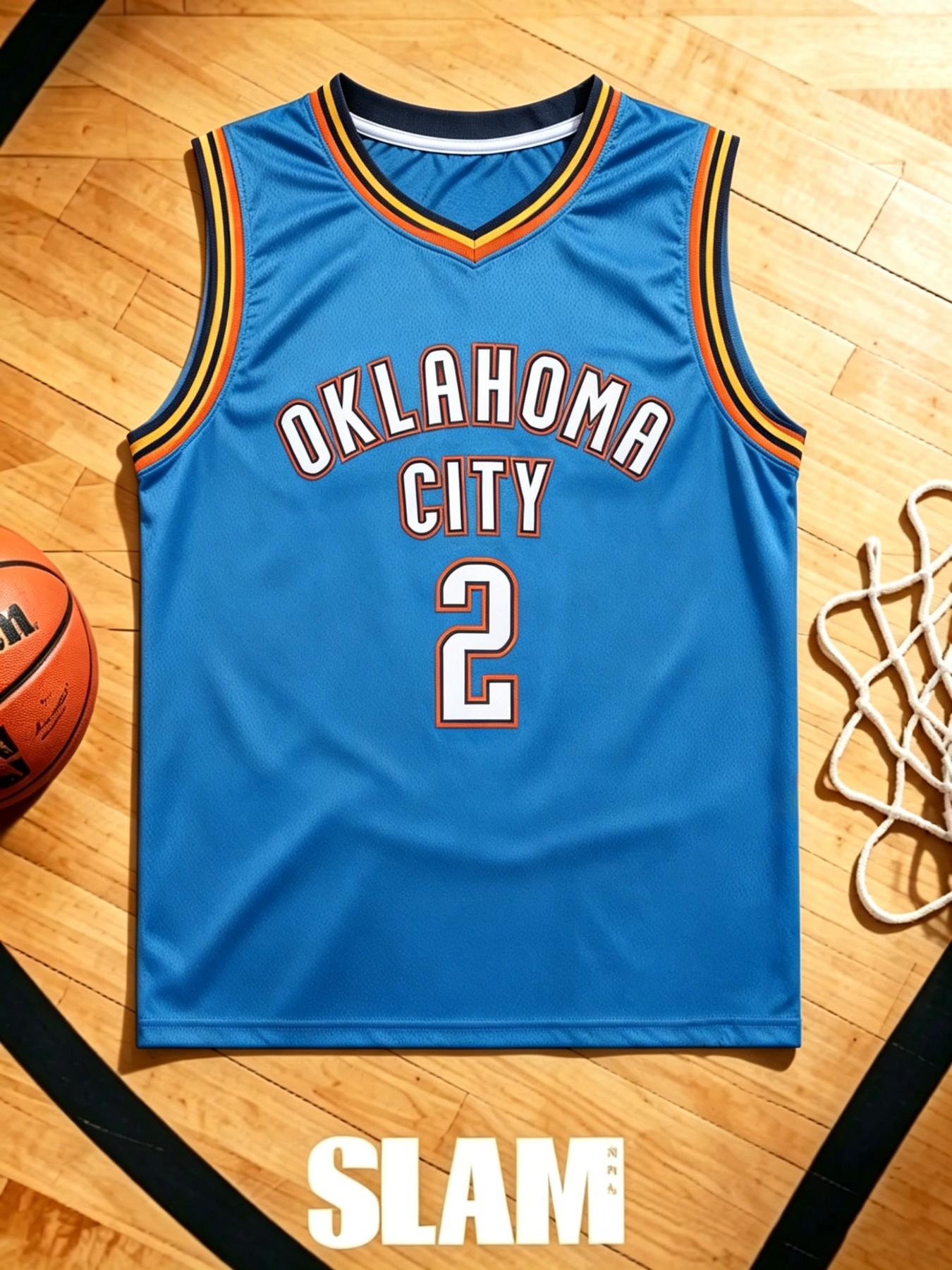 Men's Letter & Number 2 Embroidery Basketball Jersey, Loose Casual Breathable Quick Drying Basketball Vest, Basketball Clothing for Outdoor Sports Jersey Shirts, Sports Top, Embroidered Basketball Jersey
