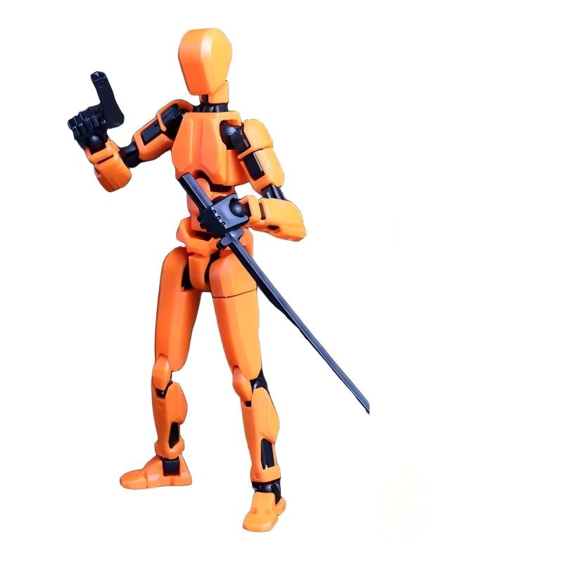 Stress Relief Toy Building Blocks Figure Assembly Model, Multi-Joint Poseable Doll, Construction Gift, Fun Educational Playset