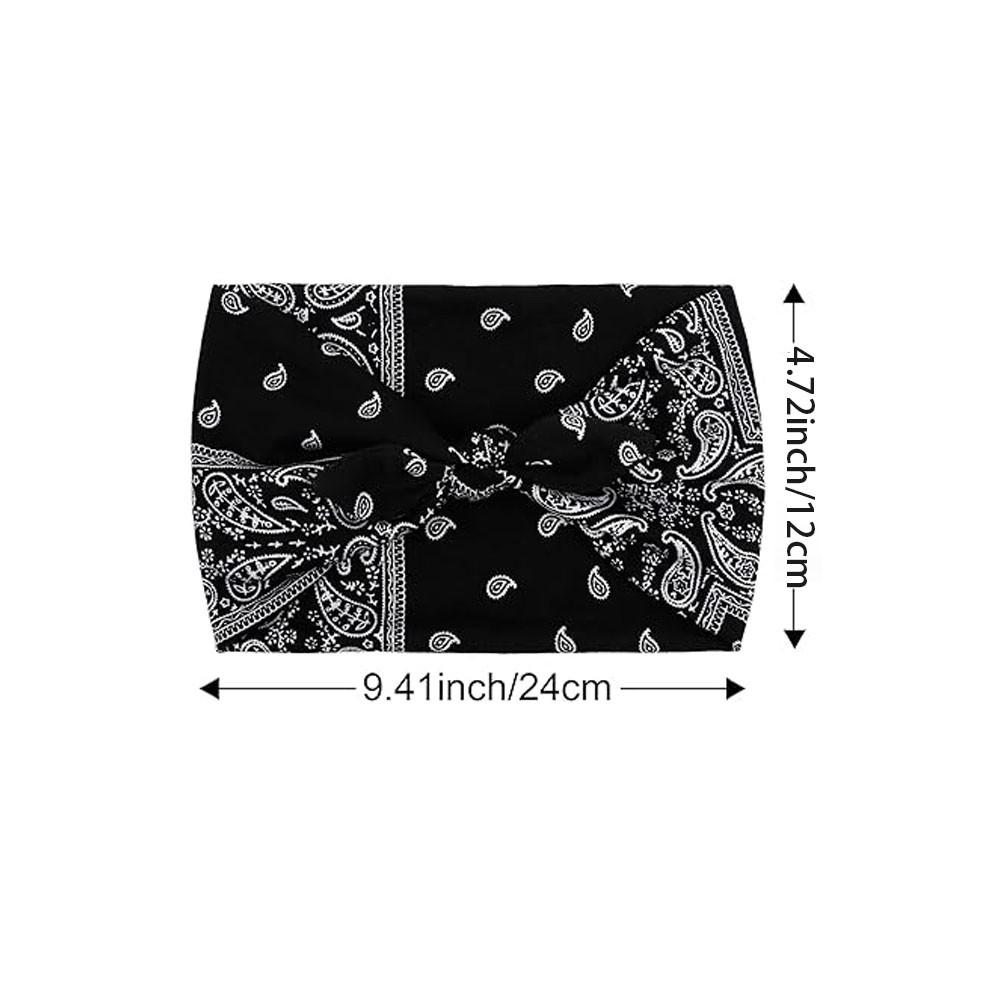 Women Rabbit Ear Hair Bands Set, Bunny Earbands, Paisley Boho Style Wide Headbands, No Slip Headbands, Anti-Slip Design, Thick African Sports Gym Workout Headband Scarf Accessories, Hairbands