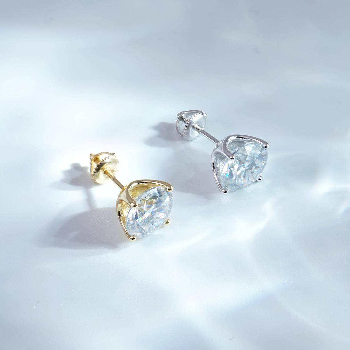 Delzzad 14k Gold-Plated Solitaire Four Prong Earrings Screw Back/Butterfly Back Lab-Created Moissanite Stud Earring S925 Sterling Silver Moissanite Jewelry Perfect Birthday Mother’s Day Christmas Gift for Men Women Wedding Set Delzzad 14k Gold-Plated Solitaire Four Prong Earrings Screw Back/Butterfly Back Lab-Created Moissanite Stud Earring S925 Sterling Silver Moissanite Jewelry Perfect Birthday Mother’s Day Christmas Gift for Men Women Wedding Set