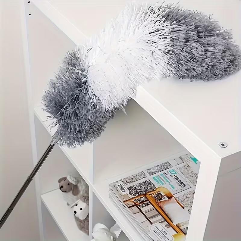 1pc Extendable Cleaning Duster, Home cleaning tool, with Retractable Pole & Bendable Head - Heavy-Duty Extension Pole, Non-Electric High Reach Dusting Brush for Ceiling Fans, Ceiling, Furniture - Washable Microfiber Bristles & Sturdy Construction - Ide