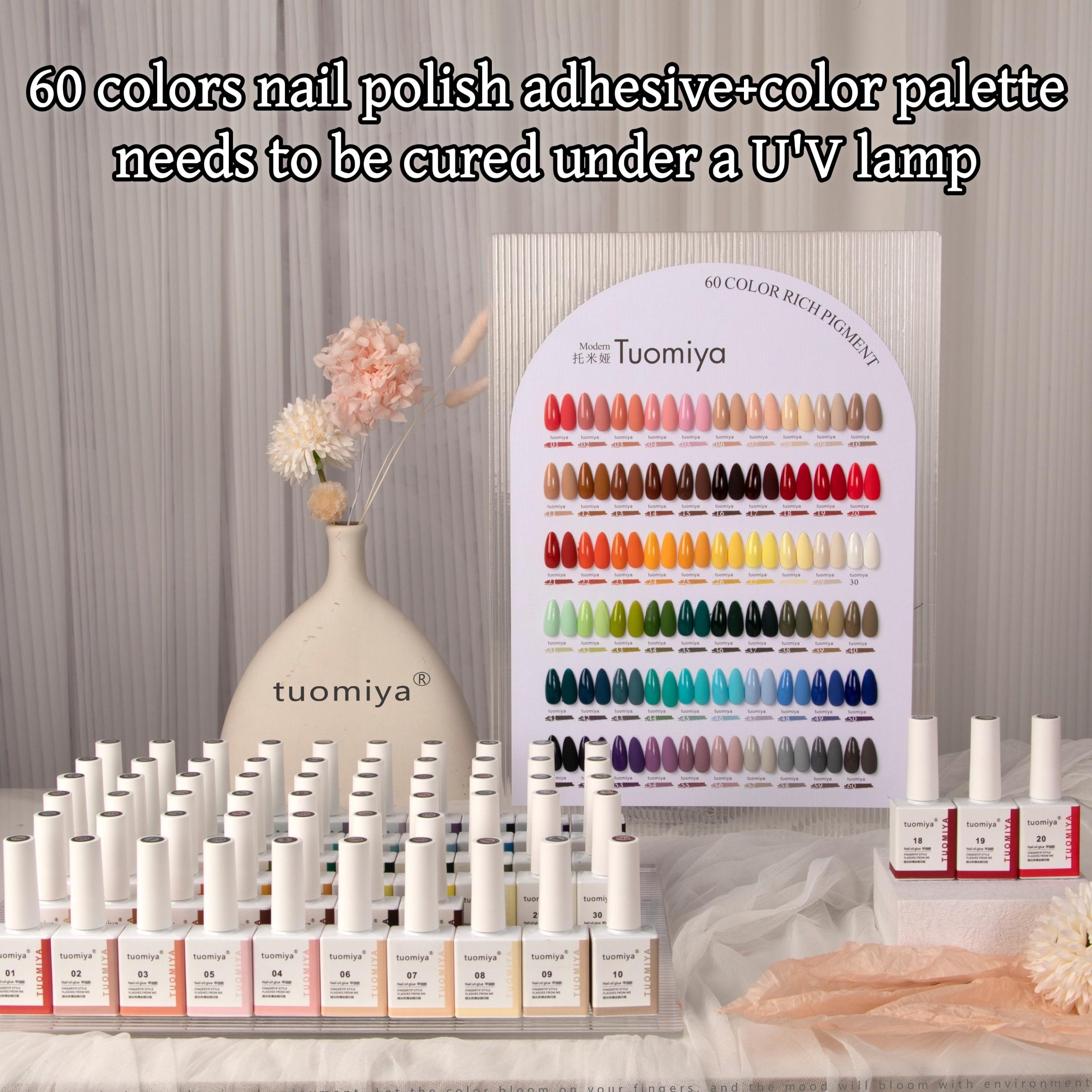 60 Color Gel Nail Polish Set, Nail Art & Nail Polish Set, Professional Nail Art Kit for Women & Girls, Manicure Accessories, UV Light Gel