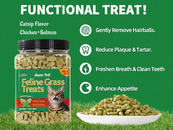 【Live Big Deal 】JUST TRY Cat Grass Treats and Hairball Solution