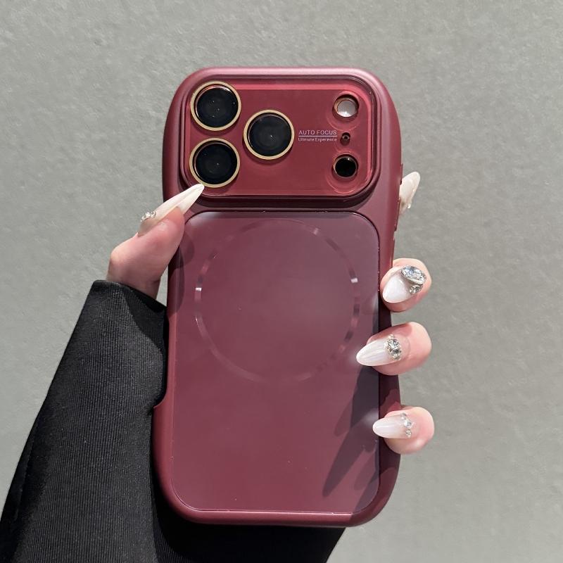 Magnetic Aurora Small Waist Big Vision Window Instant Change 17 Series Lens Protection Shockproof Phone Case, Suitable for iPhone 17 16 15 14 13 12 11 Pro Max Compatible with MagSafe Wireless Charging Matte AI Button Perfect Touch Versatile Phone Case