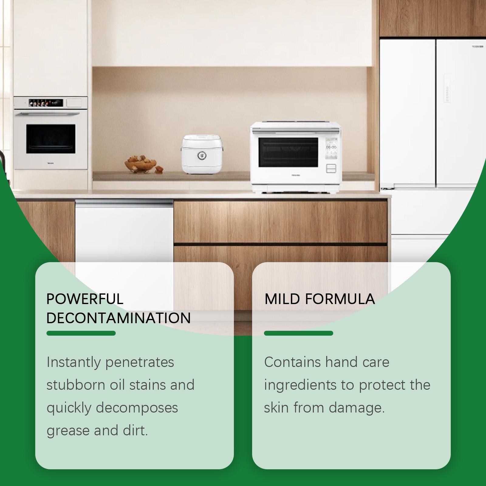 Kitchen Appliance Cleaner, Heavy Oil Remover for Stovetops and Range Hoods, Multi-Purpose Cleaning Agent, Effective Grease Cleanser