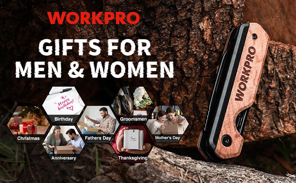 #Summervibes WORKPRO 2-in-1 Folding Knife/Utility Knife, Quick-Change Box Cutter with Belt Clip, Liner Lock, and G10 Handle, Extra 10 SK5 Blades Included