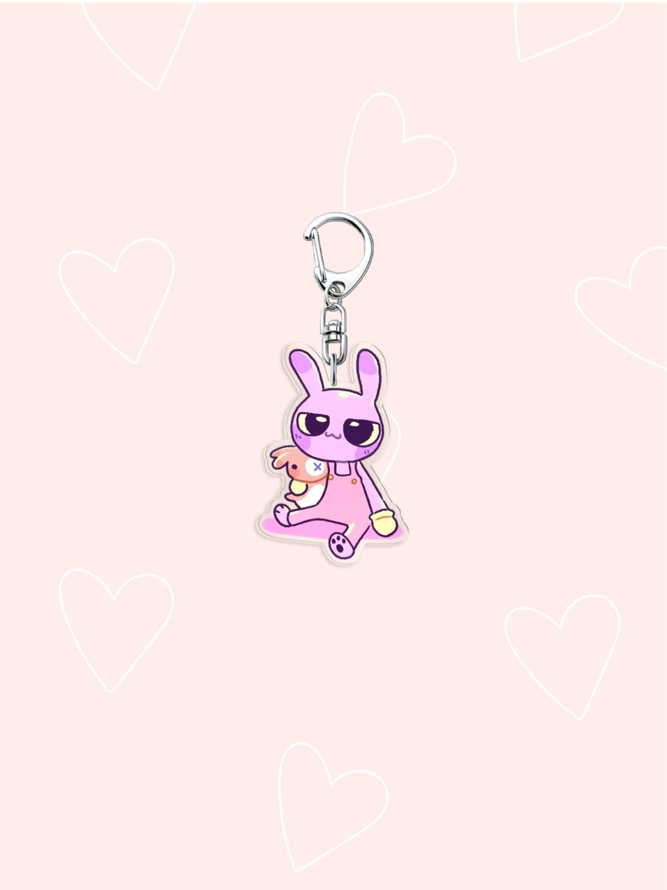Cute The Amazing Digital Circus Acrylic Keychains For Accessories Bag Pendant Key Chain Ring Jewelry Fans Friends Gifts Car Accessories Bag Charm Backpack For School Letter Goth Y2k